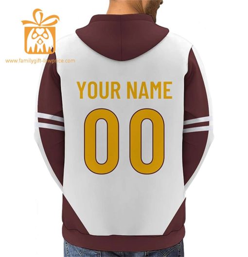 Custom Washington Commanders Football Jersey – Personalized 3D Name & Number Hoodies for Fans, Gift for Men Women