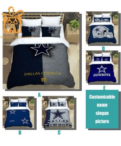 Dallas Cowboys Bedding Custom Cute Bed Sets with Name & Number, Dallas Cowboys Presents