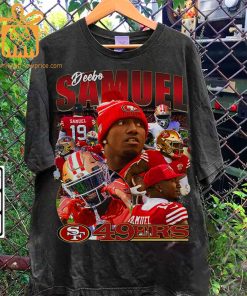 Deebo Samuel Retro T Shirt 90s Vintage NFL Shirts Oversized American Football T Shirt