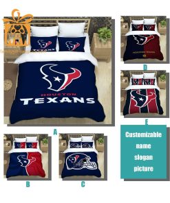 Houston Texans Bedding Custom Cute Bed Sets with Name & Number, Houston Texans Gifts