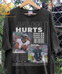 Jalen Hurts Vintage 90s Inspired Tee Unisex Philadelphia Eagles Football Fan Shirt or Exclusive Bootleg Merchandise 2