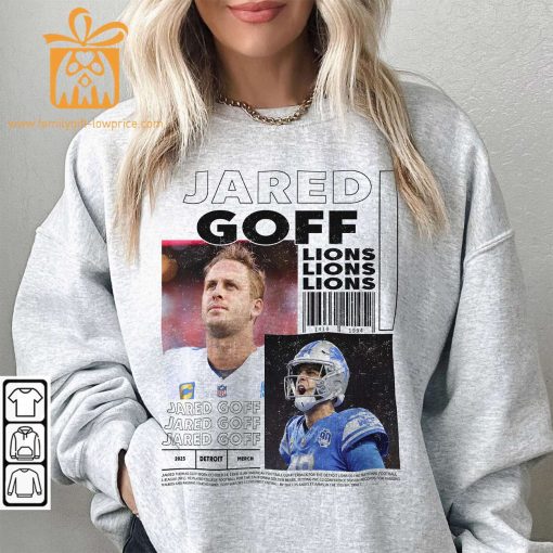 Jared Goff Vintage 90s Inspired Tee – Unisex Detroit Lions Football Fan Shirt | Exclusive Bootleg Merchandise