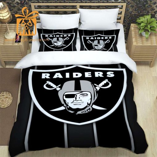 Raiders Bed Set, Custom Cute Bed Sets with Name & Number, Raiders Gifts