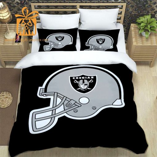 Raiders Bed Set, Custom Cute Bed Sets with Name & Number, Raiders Gifts