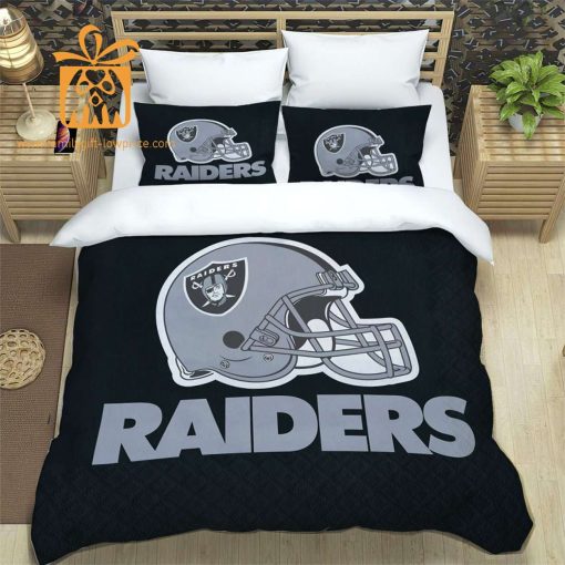 Raiders Bed Set, Custom Cute Bed Sets with Name & Number, Raiders Gifts