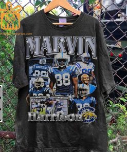 Marvin Harrison Retro T Shirt 90s Vintage NFL Shirts Oversized American Football T Shirt