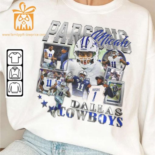 Micah Parson Dallas Cowboys Shirt – 90s Vintage Style – American Sport Unisex Gift for Fans – Retro Hoodie