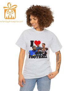 NFL All Star I Love Football T Shirt Vintage Joe Burrow Jimmy Garoppolo Odell Beckham Jr Jalen Hurts Fan Gear