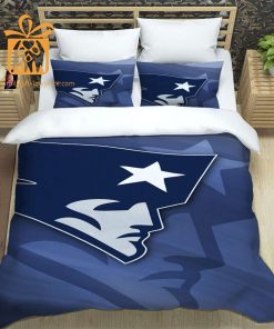 New England Patriots Bedding NFL Set, Custom Cute Bed Sets with Name & Number, Patriots Football Gifts 1