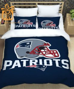 New England Patriots Bedding NFL Set, Custom Cute Bed Sets with Name & Number, Patriots Football Gifts 2