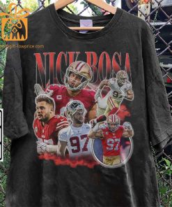 Nick Bosa San Francisco 49ers Shirt 90s Vintage Style American Sport Unisex Gift for Fans Retro Hoodie 1