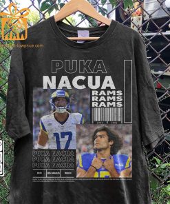 Puka Nacua Vintage 90s Inspired Tee Unisex Los Angeles Rams Football Fan Shirt or Exclusive Bootleg Merchandise 1