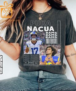 Puka Nacua Vintage 90s Inspired Tee Unisex Los Angeles Rams Football Fan Shirt or Exclusive Bootleg Merchandise