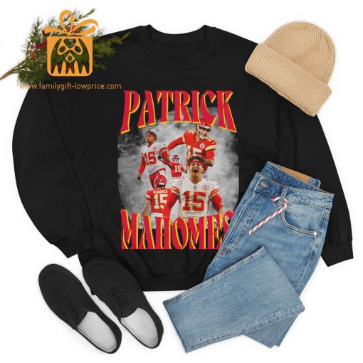 Retro ’90s Style Kansas City Sweatshirt Featuring #15 Patrick Mahomes – Chiefs Fan Apparel, Super Bowl LXII Tribute