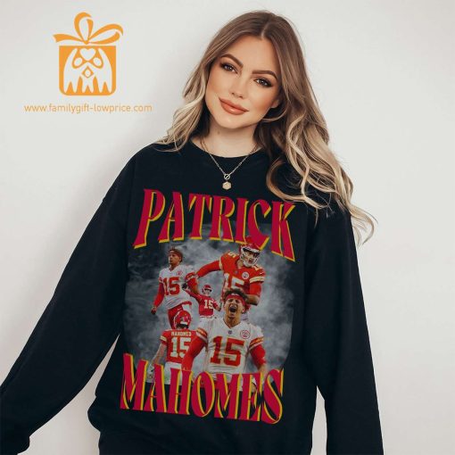 Retro ’90s Style Kansas City Sweatshirt Featuring #15 Patrick Mahomes – Chiefs Fan Apparel, Super Bowl LXII Tribute