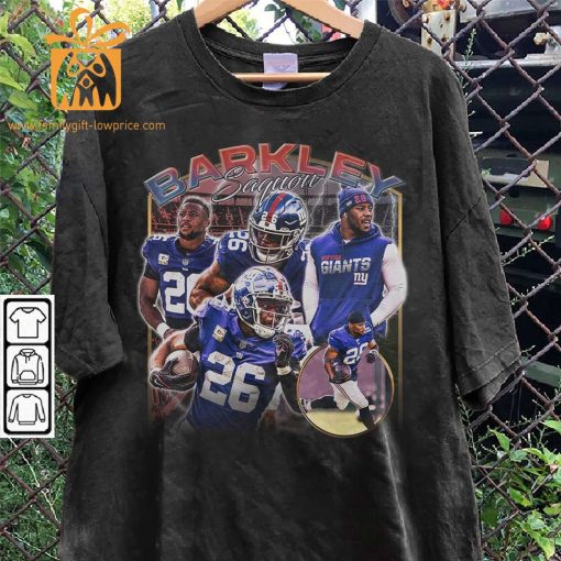 Saquon Barkley New York Football Shirt – Unisex Giants Vintage Fan Gift, Perfect for Christmas