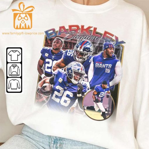 Saquon Barkley New York Football Shirt – Unisex Giants Vintage Fan Gift, Perfect for Christmas