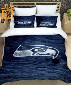 Seattle Seahawks Bedding NFL Set, Custom Cute Bed Sets with Name & Number, Seattle Seahawks Gifts 5