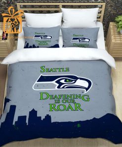 Seattle Seahawks Bedding NFL Set, Custom Cute Bed Sets with Name & Number, Seattle Seahawks Gifts 2