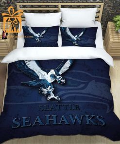 Seattle Seahawks Bedding NFL Set, Custom Cute Bed Sets with Name & Number, Seattle Seahawks Gifts 3