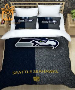 Seattle Seahawks Bedding NFL Set, Custom Cute Bed Sets with Name & Number, Seattle Seahawks Gifts 4