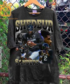 Shedeur Sanders Retro T Shirt 90s Vintage NFL Shirts Oversized American Football T Shirt 1