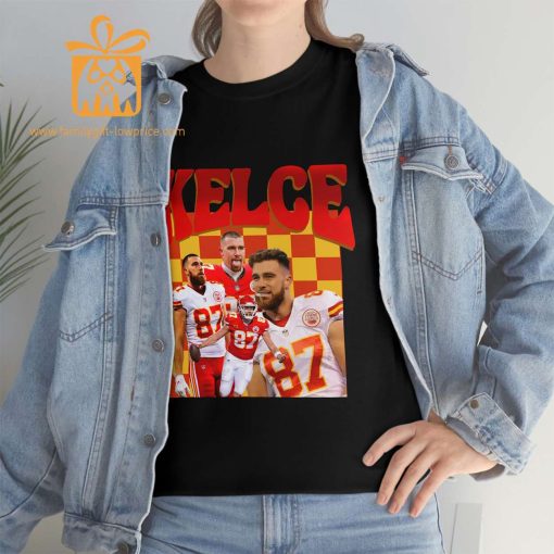 Travis Kelce 90s Retro T-Shirt – Kansas City Chiefs Super Bowl Champion Crewneck – Kelce Bowl 2023 NFL Merchandise