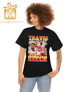 Travis Kelce Kansas City Chiefs Retro Shirt 90s Vintage NFL Gear Super Bowl Champion Merchandise 2