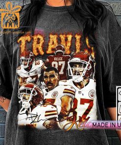 Travis Kelce Kansas City Football Shirt – Unisex Chiefs Vintage Fan Gift, Perfect for Christmas