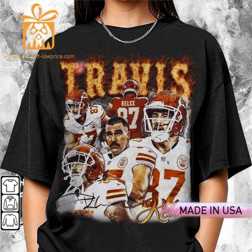 Travis Kelce Kansas City Football Shirt – Unisex Chiefs Vintage Fan Gift, Perfect for Christmas