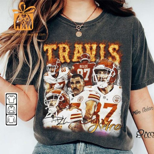 Travis Kelce Kansas City Football Shirt – Unisex Chiefs Vintage Fan Gift, Perfect for Christmas