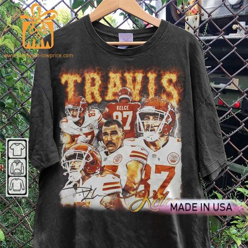 Travis Kelce Kansas City Football Shirt – Unisex Chiefs Vintage Fan Gift, Perfect for Christmas