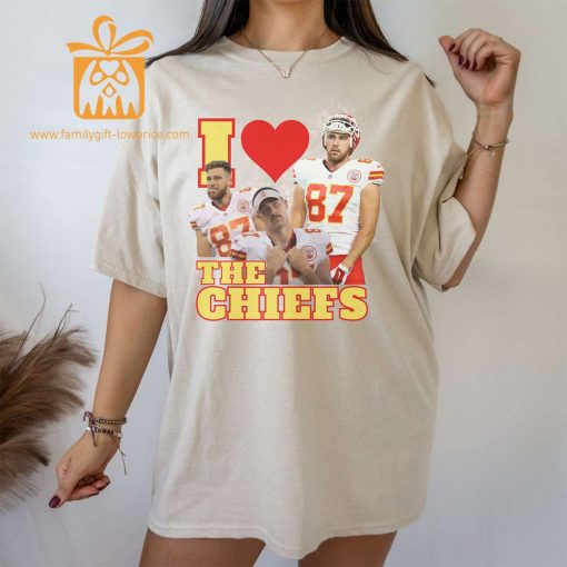 Travis Kelce Love & Funny Kansas City Chiefs T-Shirt – Retro 90s NFL Jersey Gear