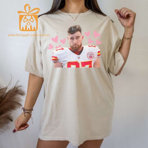 Travis Kelce Love Heart T-Shirt – Vintage Kansas City Chiefs NFL Gear – Super Bowl Champion Merchandise