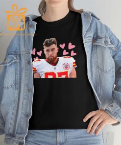 Travis Kelce Love Heart T Shirt Vintage Kansas City Chiefs NFL Gear Super Bowl Champion Merchandise
