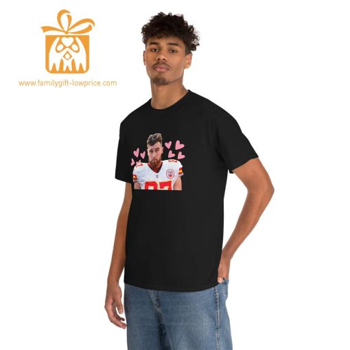 Travis Kelce Love Heart T-Shirt – Vintage Kansas City Chiefs NFL Gear – Super Bowl Champion Merchandise