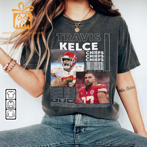 Travis Kelce Vintage 90s Inspired Tee – Unisex Kansas City Football Fan Shirt | Exclusive Bootleg Merchandise