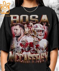 Vintage 90s Inspired Christian McCaffrey Nick Bosa Shirt 49ers Football Collectible Perfect for Fathers Day Christmas 1