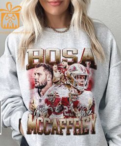 Vintage 90s Inspired Christian McCaffrey Nick Bosa Shirt 49ers Football Collectible Perfect for Fathers Day Christmas 2