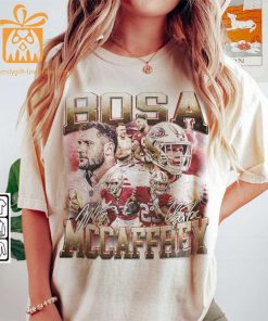 Vintage 90s Inspired Christian McCaffrey Nick Bosa Shirt 49ers Football Collectible Perfect for Fathers Day Christmas