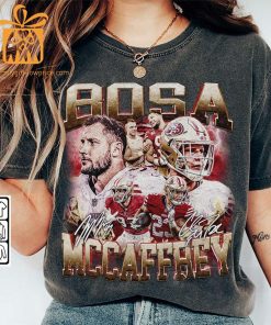 Vintage 90s Inspired Christian McCaffrey Nick Bosa Shirt 49ers Football Collectible Perfect for Fathers Day Christmas 3