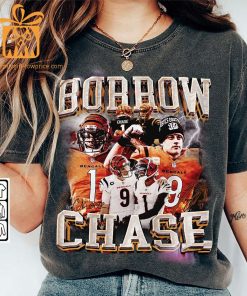 Vintage 90s Inspired Joe Burrow Ja'Marr Chase Shirt Cincinnati Bengals Football Collectible Perfect for Fathers Day Christmas 1
