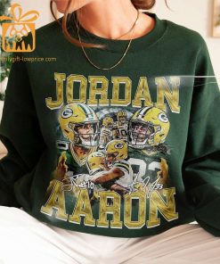 Vintage 90s Inspired Jordan Love Aaron Jones Shirt Green Bay Packers Football Collectible Perfect for Fathers Day Christmas 3