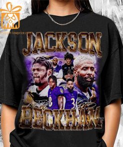 Vintage 90s Inspired Lamar Jackson Odell Beckham Jr Shirt Ravens Football Collectible Perfect for Fathers Day Christmas 1