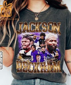 Vintage 90s Inspired Lamar Jackson Odell Beckham Jr Shirt Ravens Football Collectible Perfect for Fathers Day Christmas 2