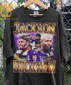 Vintage 90s Inspired Lamar Jackson Odell Beckham Jr Shirt Ravens Football Collectible Perfect for Fathers Day Christmas 3