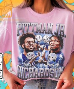 Vintage 90s Inspired Michael Pittman Jr Anthony Richardson Shirt Indianapolis Football Collectible Perfect for Fathers Day Christmas 4