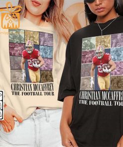 Vintage Christian McCaffrey T Shirt Retro 90s San Francisco 49ers Bootleg Design Must Have Football Tour Fan Gear