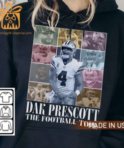 Vintage Dak Prescott T Shirt Retro 90s Dallas Cowboys Bootleg Design Must Have Football Tour Fan Gear 1