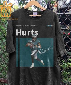 Vintage Jalen Hurts 1 Eagles Football T Shirt Retro 90s Bootleg Graphic Tee Collectible Sports Merchandise 1